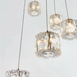 Glaceo 5 LED Pendant Light Fixture - Black